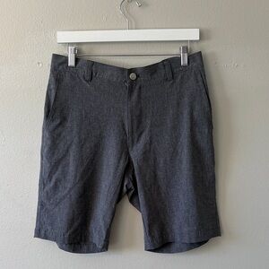 Peter Millar Charcoal Flat Front Shorts